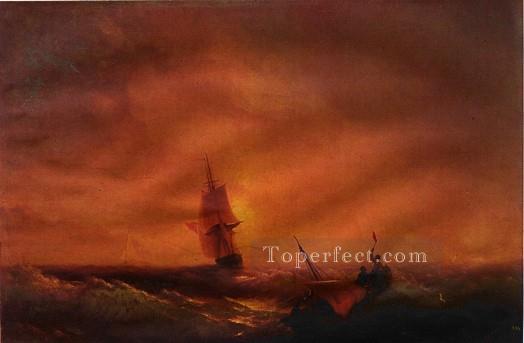 生存者 1844IBI 海景ボート Ivan Aivazovsky油絵